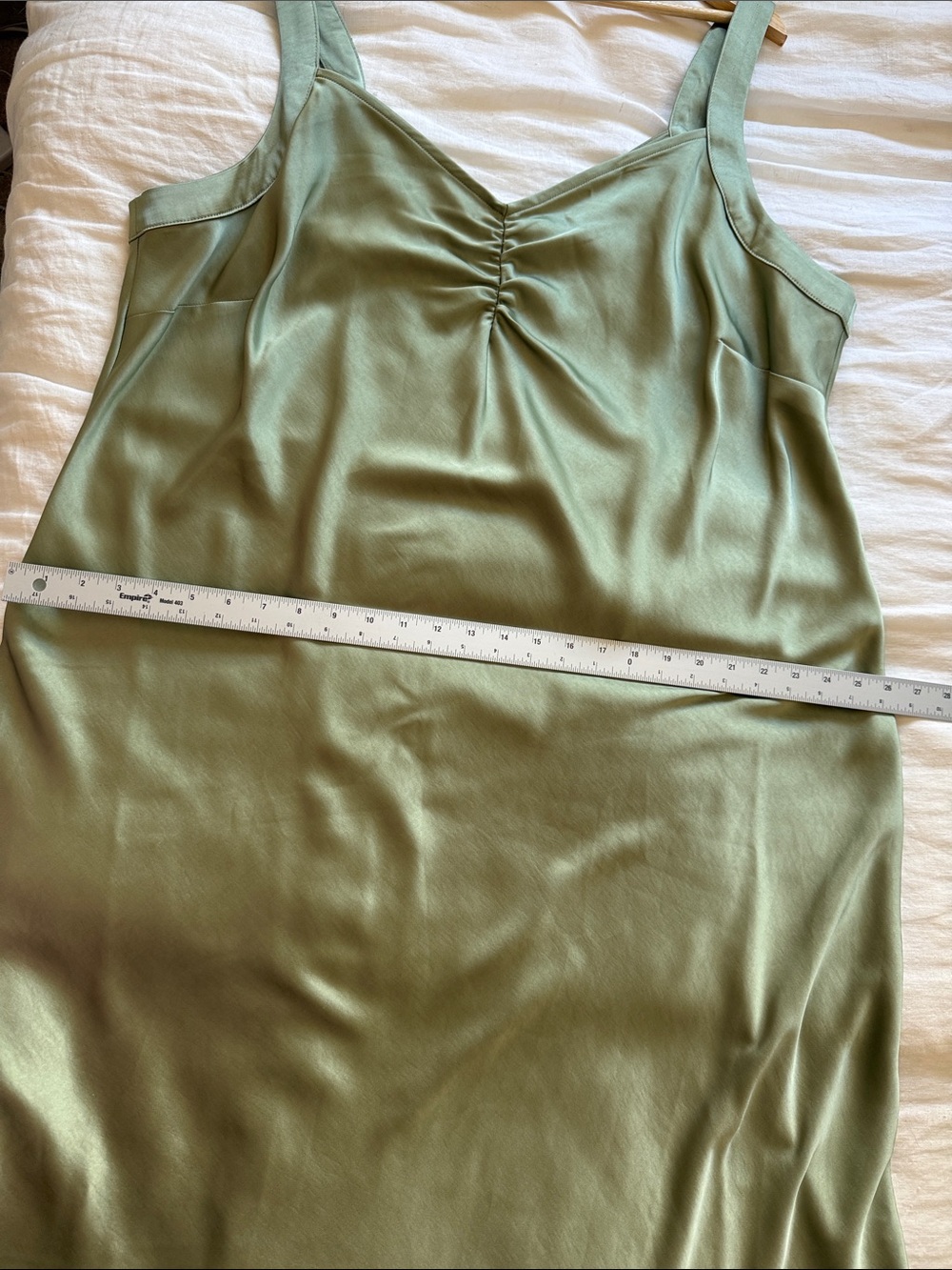 Ava & Viv Sage Green Satin Strappy Midi Dress Size 2X Wedding Guest Homecoming - Picture 7 of 9